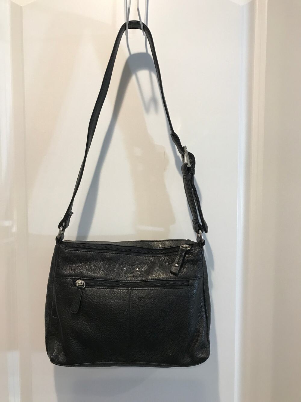Stone & Co Black Pebbled Leather EUC